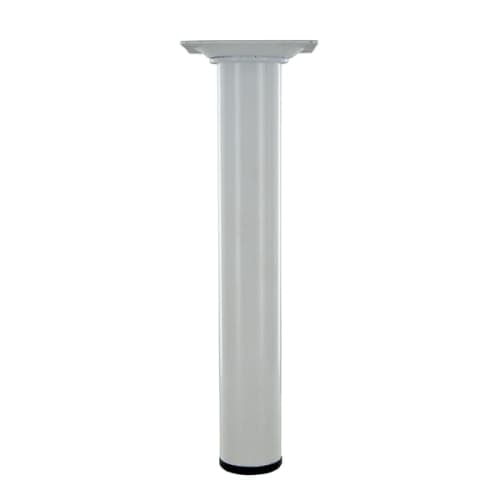 Pied d30 m10 acier blanc h200