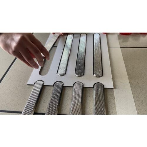 Gabarit pour barrettes d'aide à l'orientation auto-adhésives