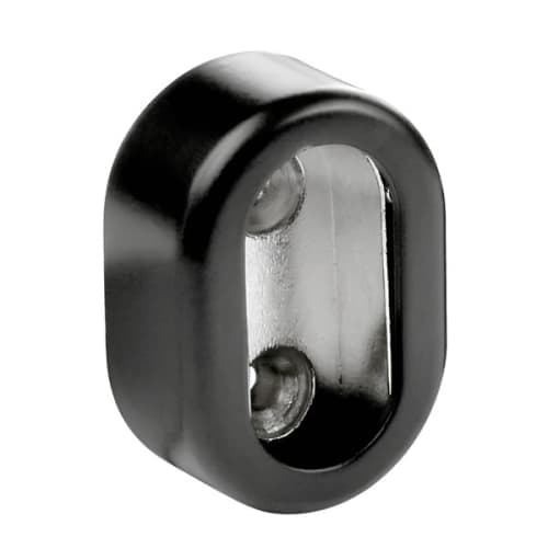 Enjoliveur ouvert ovale pour tube 30 x 15 mm - Noir