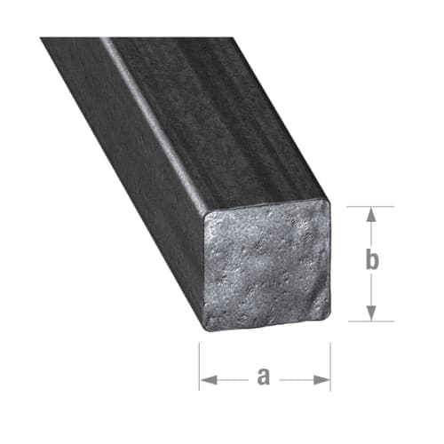 Profilé carré 12 x 12 mm - Acier laminé à chaud verni