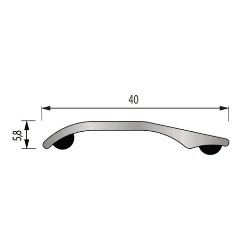 Seuil multi-niveaux PRESTO 40 x 930 mm - Noir brossé