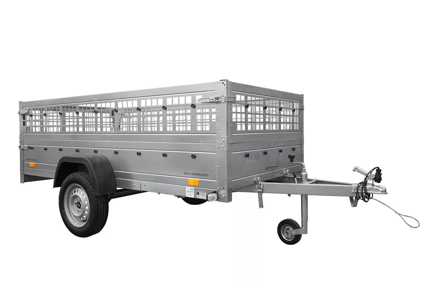 REMORQUE GARDEN TRAILER 264 KIPP (NEW) AVEC REHAUSSES GRILLAGÉES ET ROUE JOCKEY
