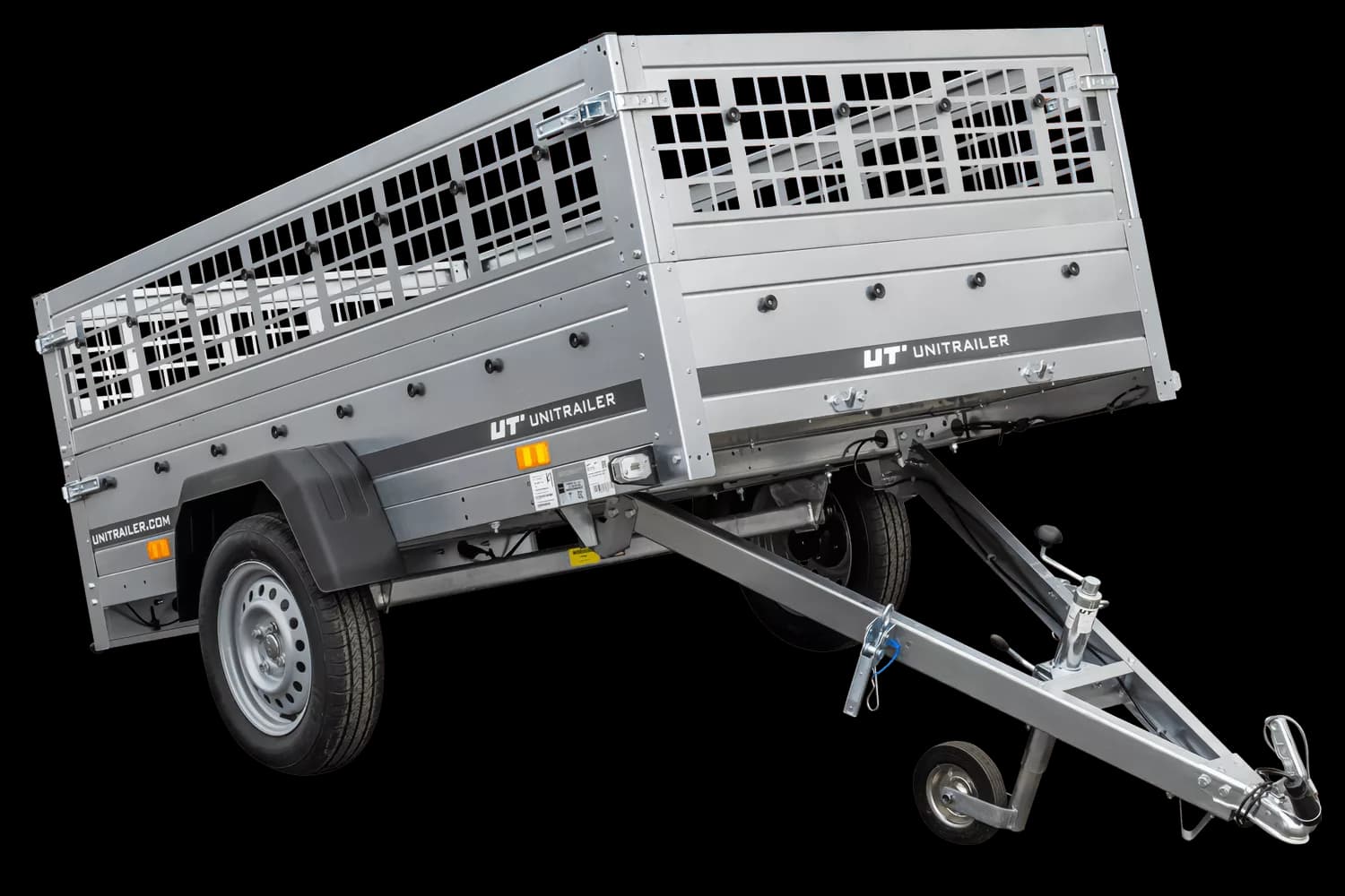 Unitrailer GARDEN TRAILER 230 KIPP (NEW) remorque voiture avec roue jockey et côtés grillagés