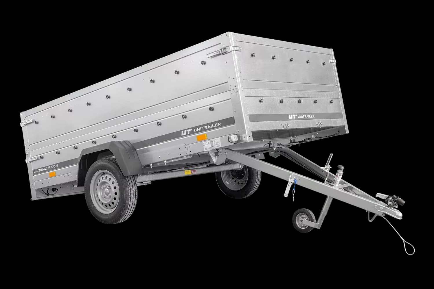 Remorque voiture 264×150 UNITRAILER GARDEN 265 KIPP avec ridelles supplémentaires