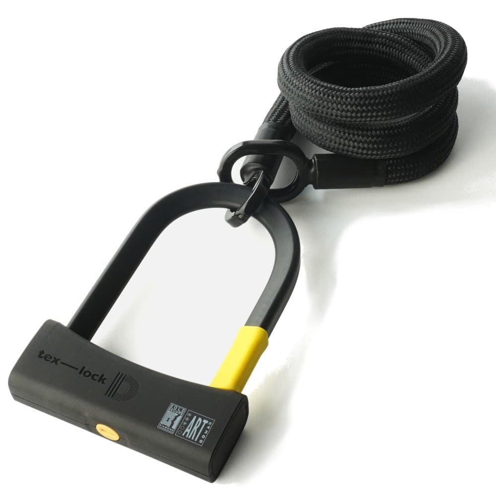 Tex–lock Antivol U - eyelet inkl. D-Lock - 120 cm - onyx black
