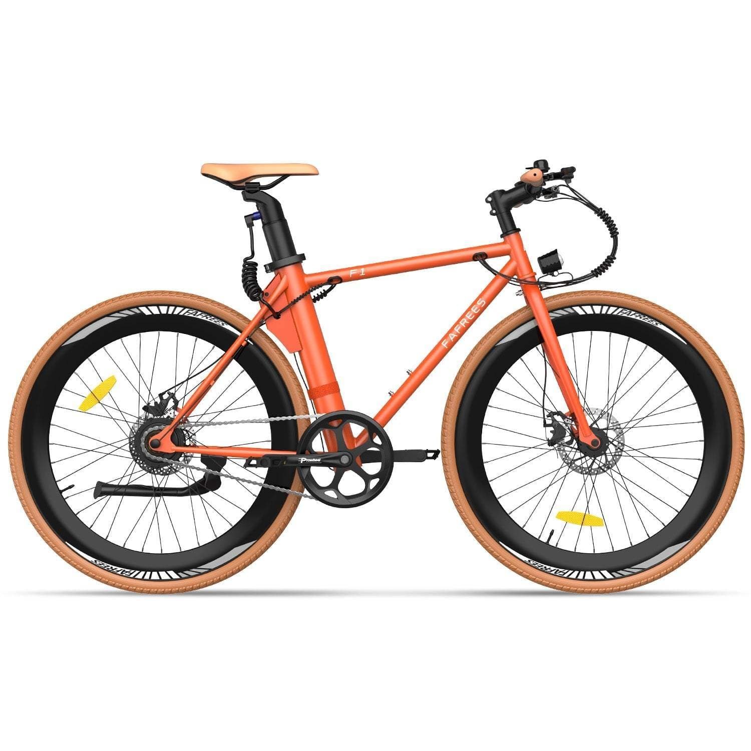 Vélo de route électrique Fafrees F1 250 W 700 x 38 C pouces 36 V 10 Ah - Orange