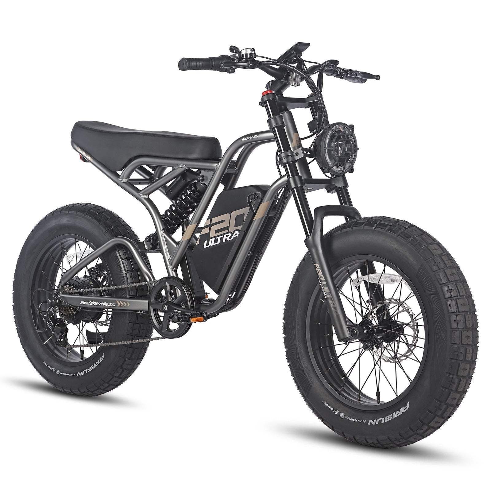 FAFREES F20 ULTRA 750W 20" Fat Bike E-Mountain Bike 48V 25Ah LG Batterie E-MTB - GRIS