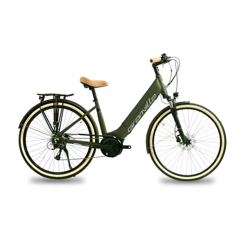 Vélo électrique ville Granville E-Integrated 30 plus 400Wh - Kaki