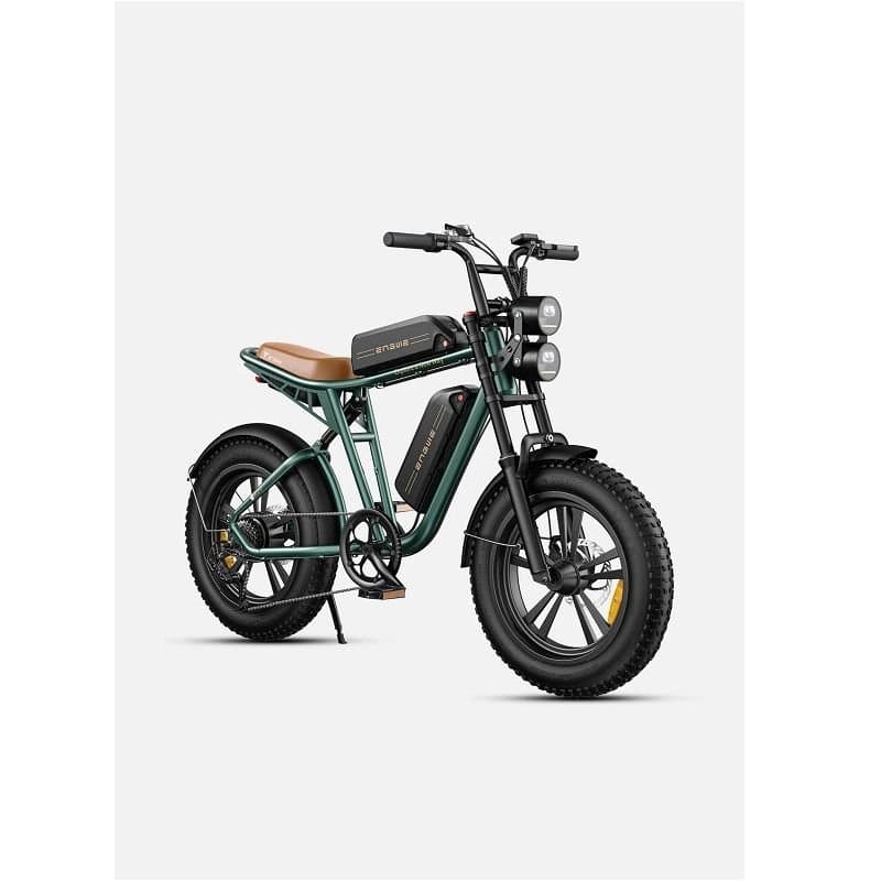 VTT Électrique Fat Bike Tout Suspendu Engwe M20 - Batteries Doubles , Vert