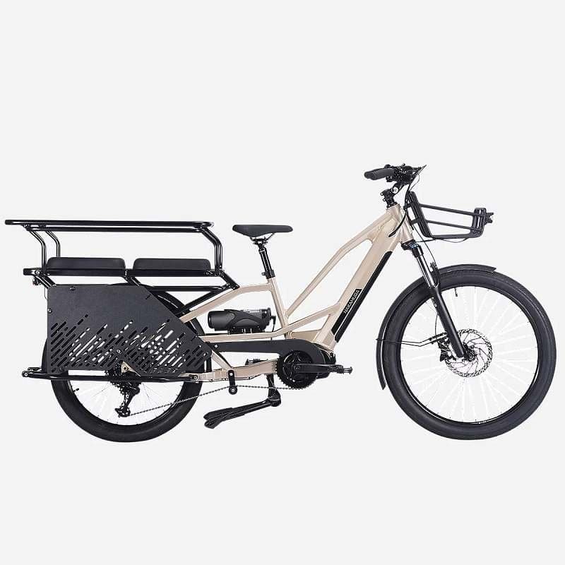 Vélo cargo électrique Nakamura Crossover Longtail - Beige