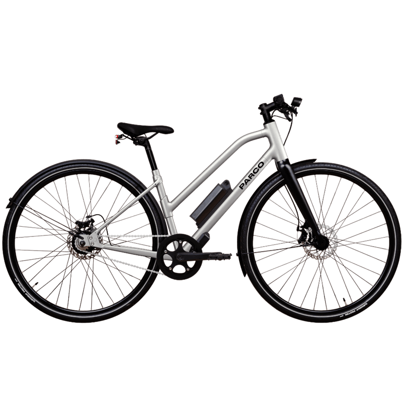 Vélo électrique parco 006 femme - Aluminium brossé