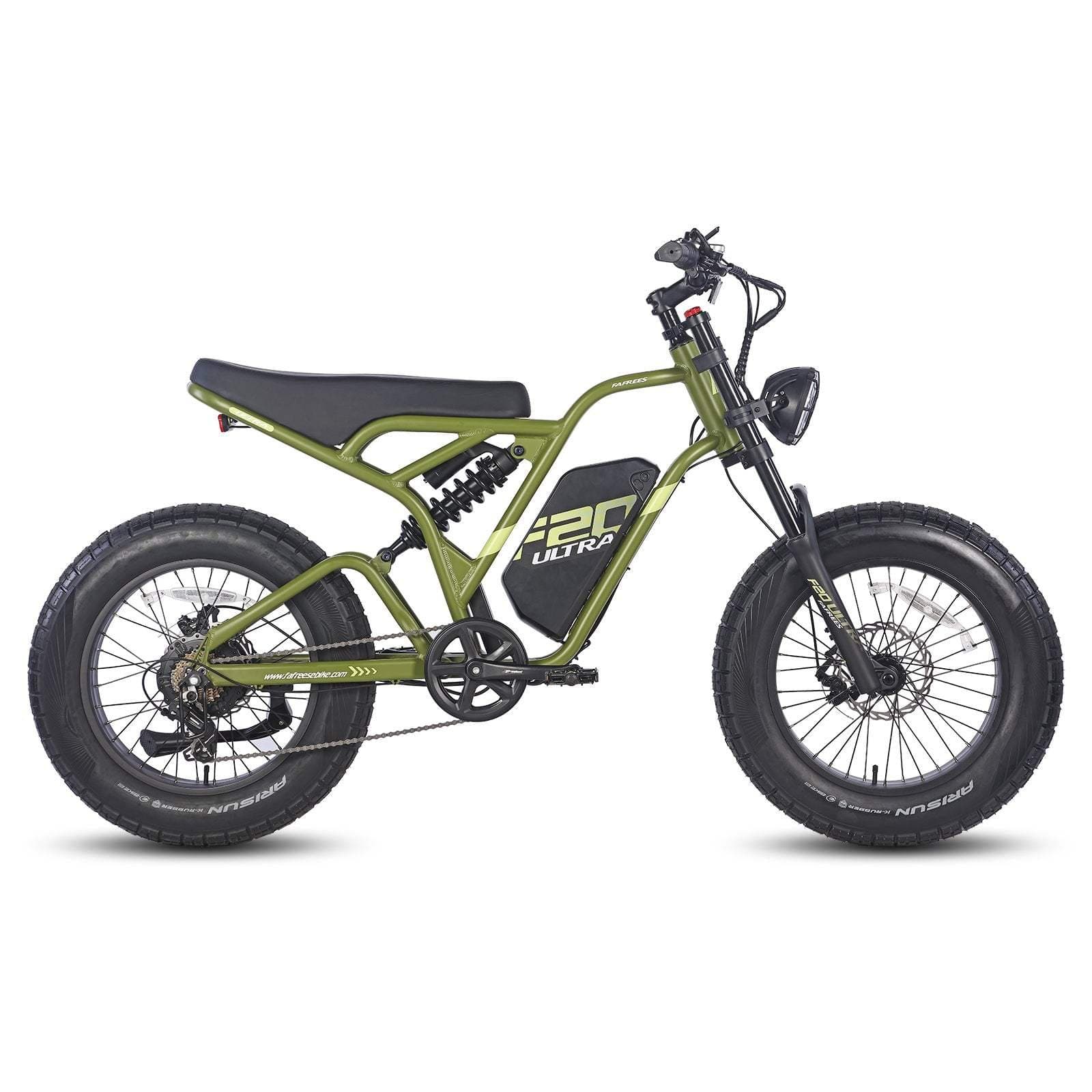FAFREES F20 ULTRA 750W 20" Fat Bike E-Mountain Bike 48V 25Ah LG Batterie E-MTB - Vert