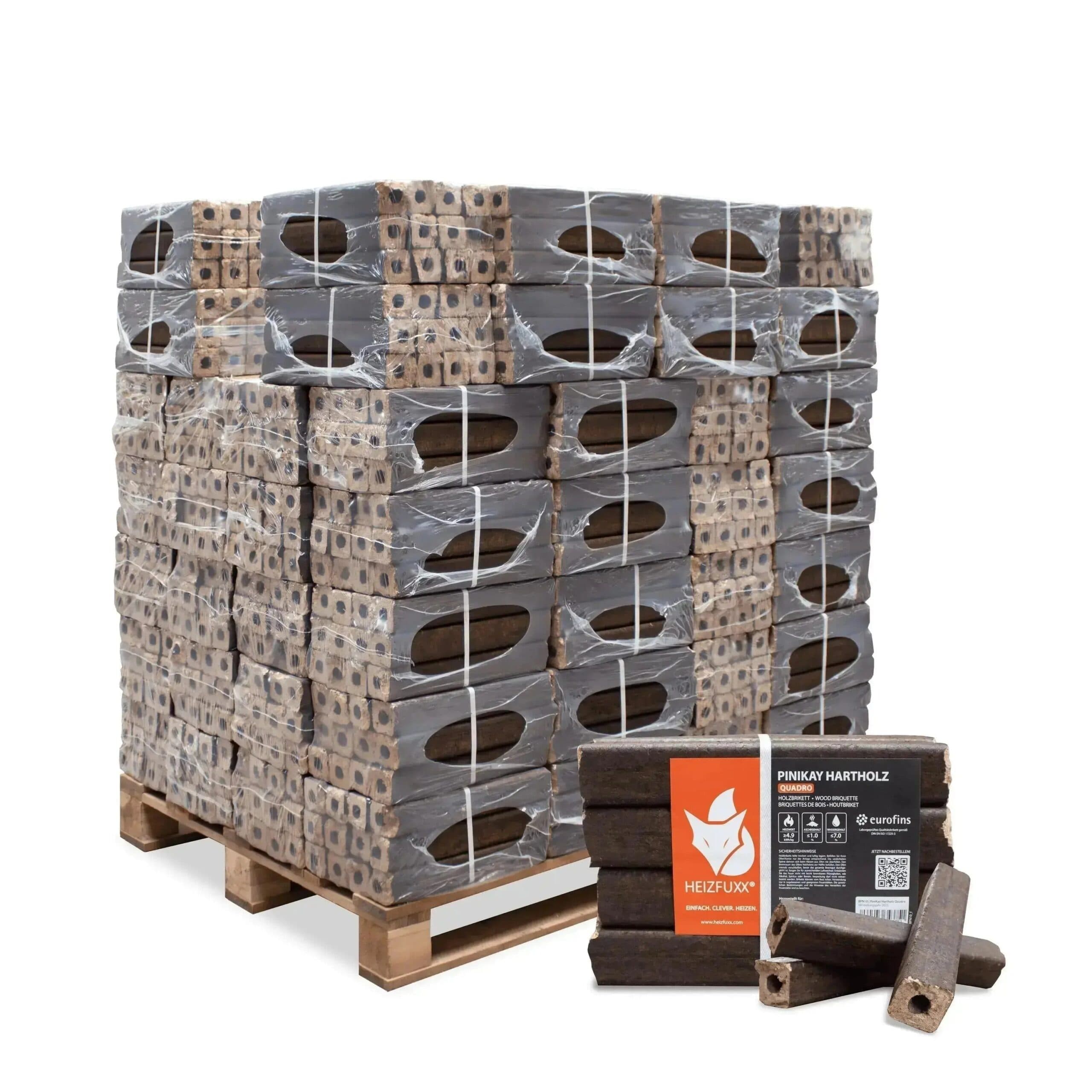 Heizfuxx PiniKay Quadro 10kg x 96 Gebinde 960kg Palette