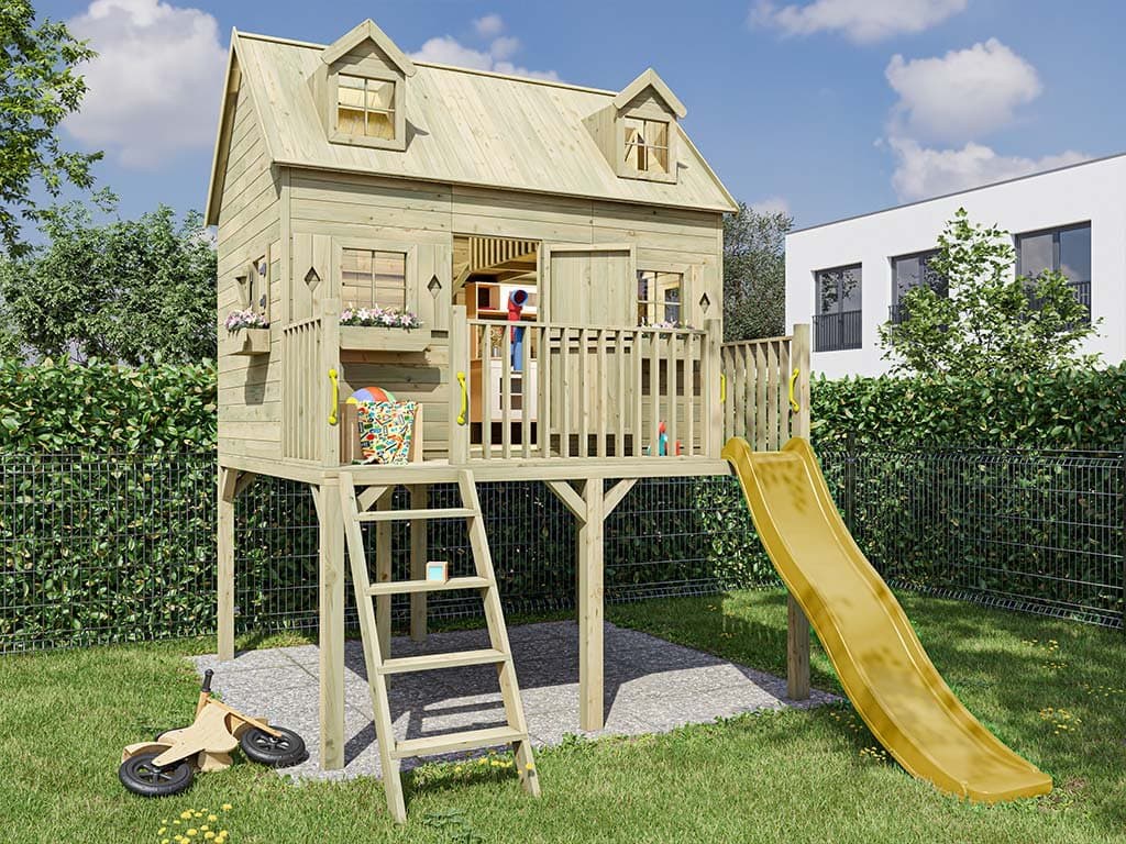 Stelzenhaus Prestige Garden Madrid kesseldruckimprägniert inkl. Rutsche