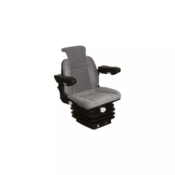 Siège de tracteur version Luxe velours gris (universel)