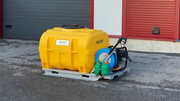 ForeSTeel mobiler Hochdruckreiniger PW-600 – inkl. Lanze, Wasserbesen, 15m Schlauch & auto. Schlauchtrommel