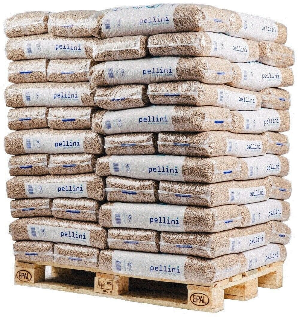 Pellets de Madera Pellini 66 x 15 kg Sacos Palet
