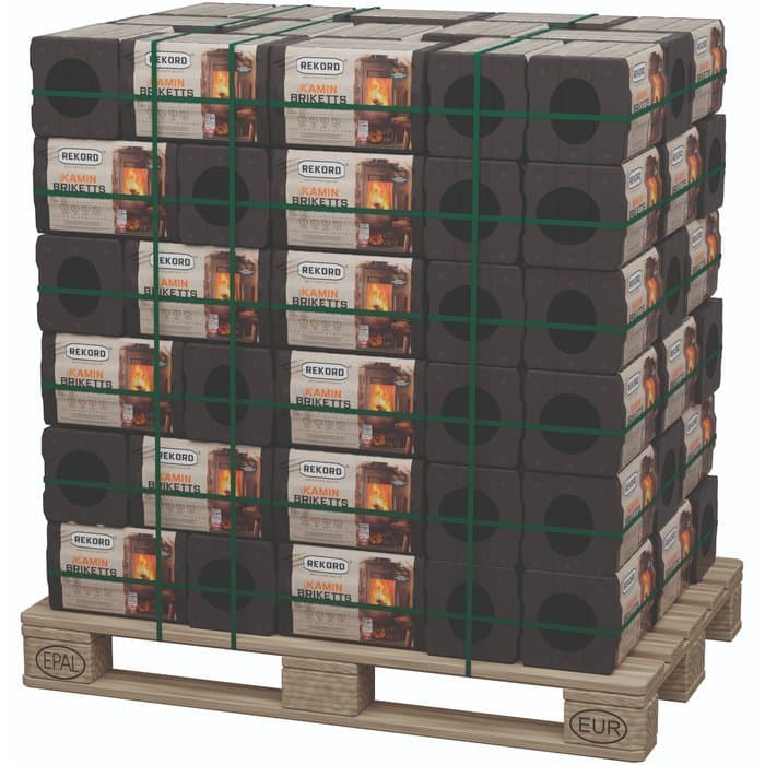 Briquetas de lignito REKORD en palet con film (90 x 10 kg)