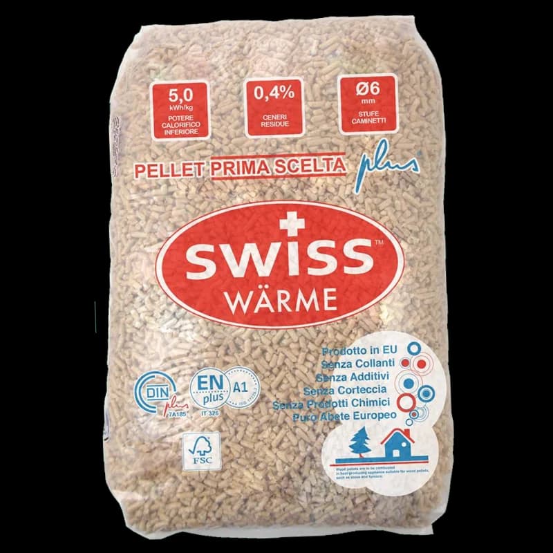 Natur’Suisse EN+A1 DIN+ 100 % Pellets de Coníferas – Palet con 70 Sacos de 15 kg