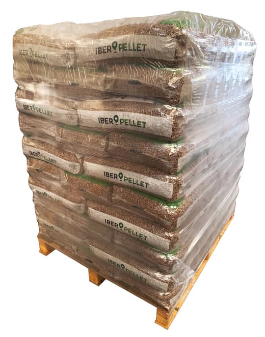 Palet de 70 sacos de pellet ENPlus A1 (1.050Kg) 120x100x140cm