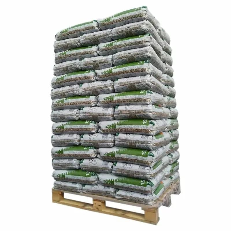 Pellets Naturkraft zertifiziert nach DIN Plus und ENplus – Palette mit 66 Säcken à 15 kg