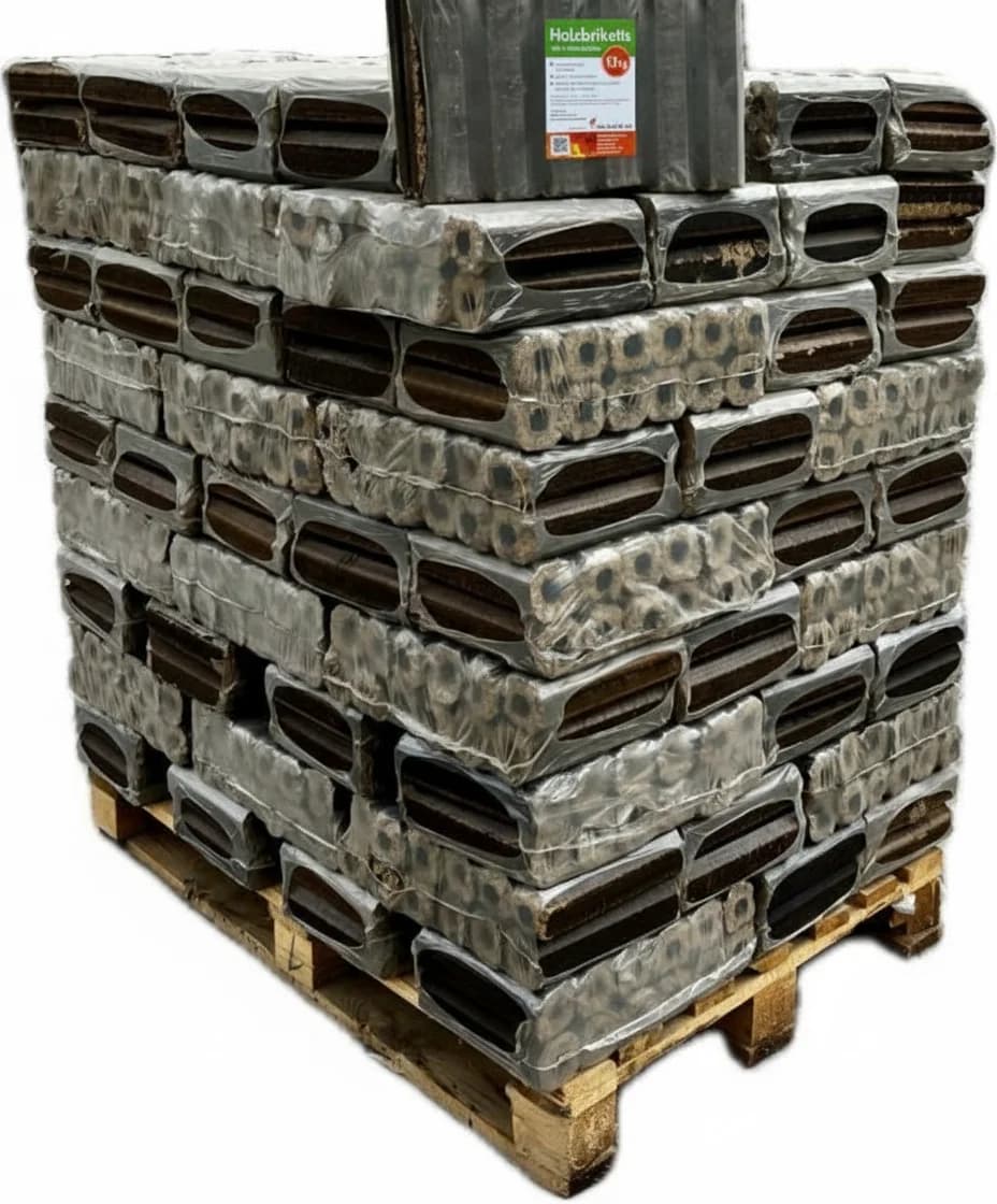 Brykiety Pini Kay z twardego drewna dębowego z otworem — paleta 960 kg