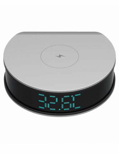 Caméra espion Wifi dans une horloge de bureau avec fonction chargeur à induction 120°