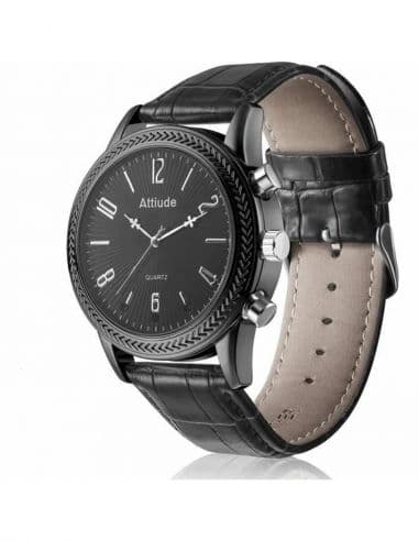 Montre caméra en similicuir - autonomie 90min