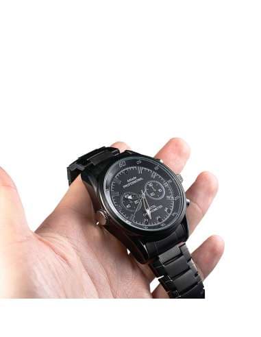 Montre caméra en acier FULL HD et dictaphone - 32Go