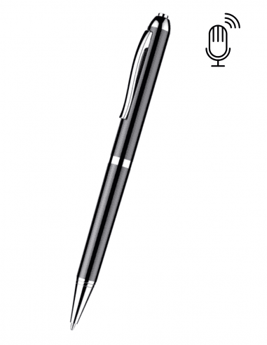 Stylo micro espion noir - Dictaphone Autonomie 15h