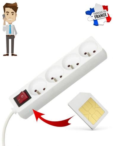 Multiprise GSM - écoute à distance en temps réel - 4 prises
