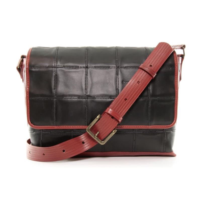 Besace Field Bag noir et rouge ELVIS & KRESSE