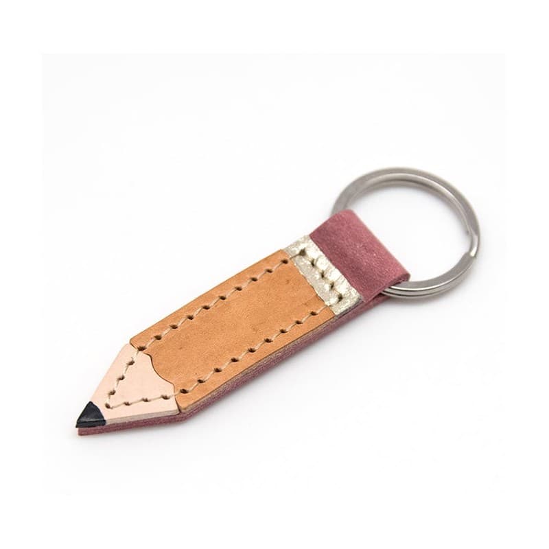 Porte-clés en cuir Crayon Marron HERR PONG