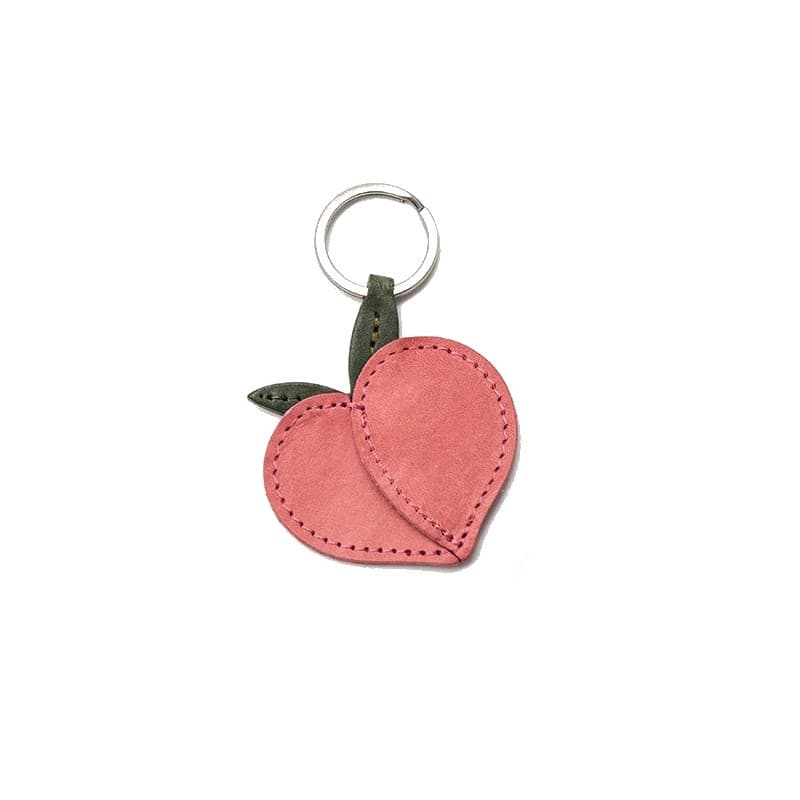 Porte-clés en cuir Pêche rose HERR PONG