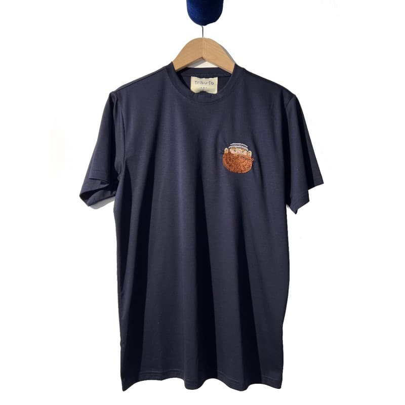 T-shirt brodé main Fisherman TRIBU-TO - XS