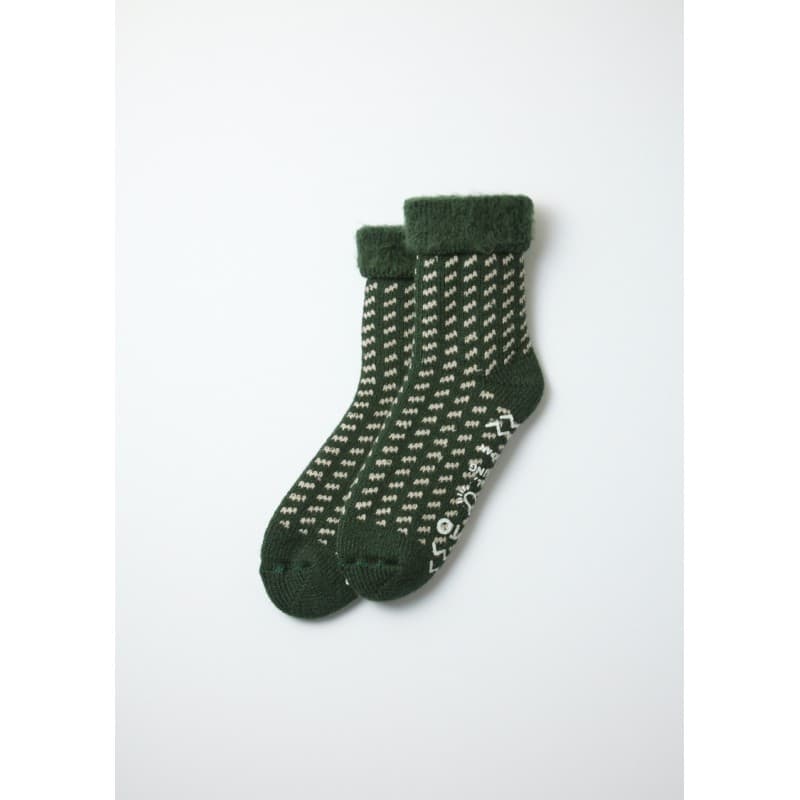 Chaussettes d’intérieur Bird's Eye Vert Sapin ROTOTO - 42-45FR/9-11US