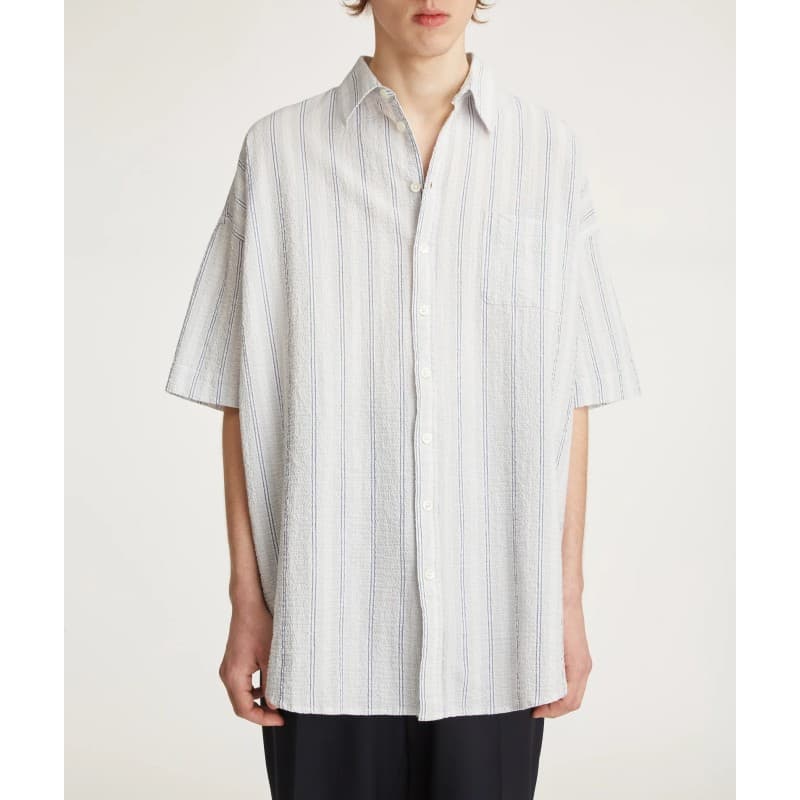 Chemise Unisexe Buck Chromatic Blue Seersucker LIVID - S