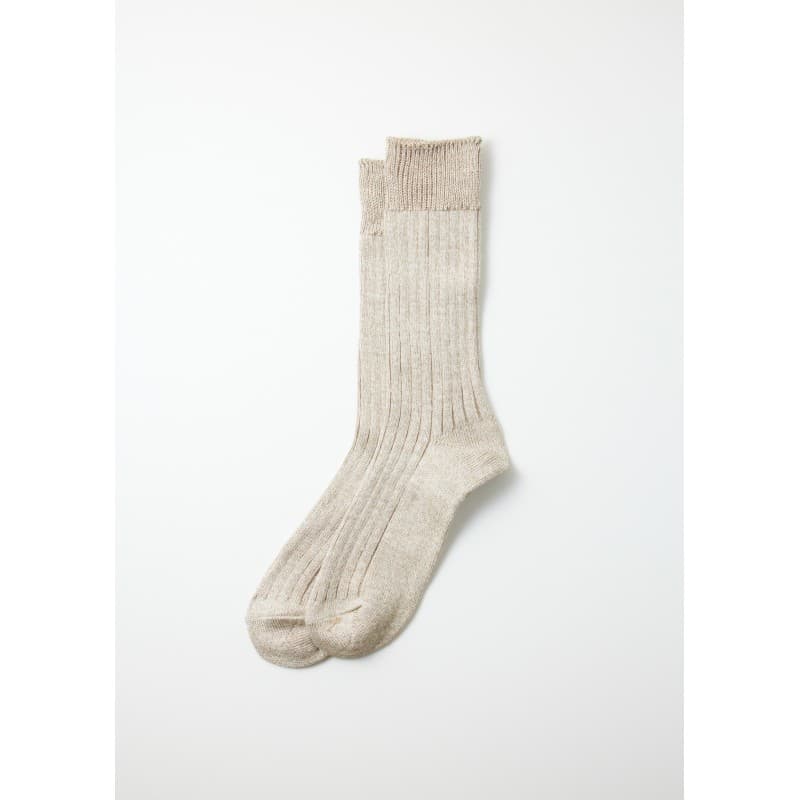Chaussettes lin-coton grège ROTOTO - 36-39FR/5-7US