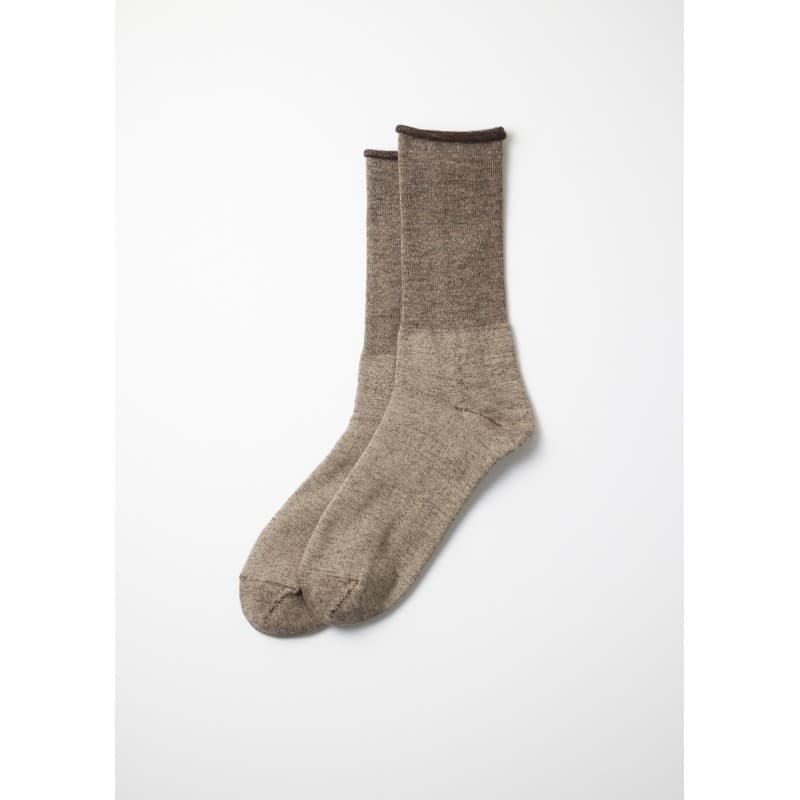 Chaussettes merino coton Gris/Marron ROTOTO - 36-39FR/5-7US