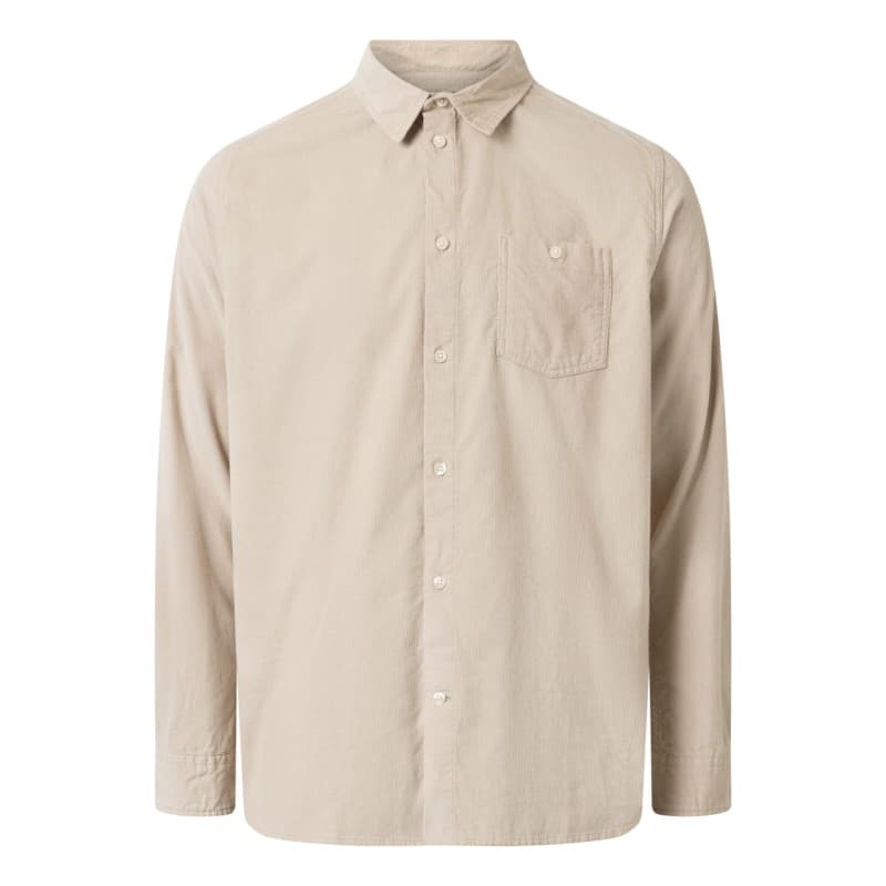 Chemise en velours bio grège KNOWLEDGE COTTON APPAREL - XL