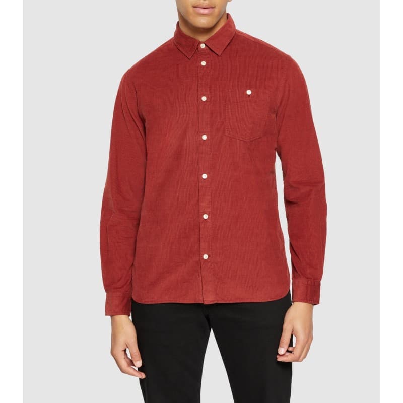 Chemise en velours bio brique KNOWLEDGE COTTON APPAREL - M