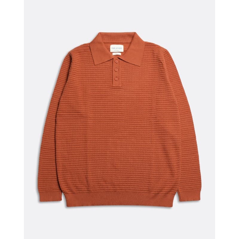 Polo Renard ML en maille bio ocre FAR AFIELD - XL