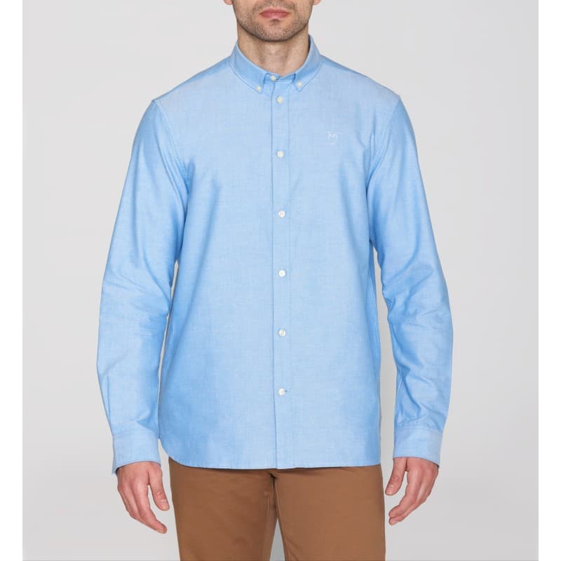 Chemise en oxford bio bleu ciel KNOWLEDGE COTTON APPAREL - S