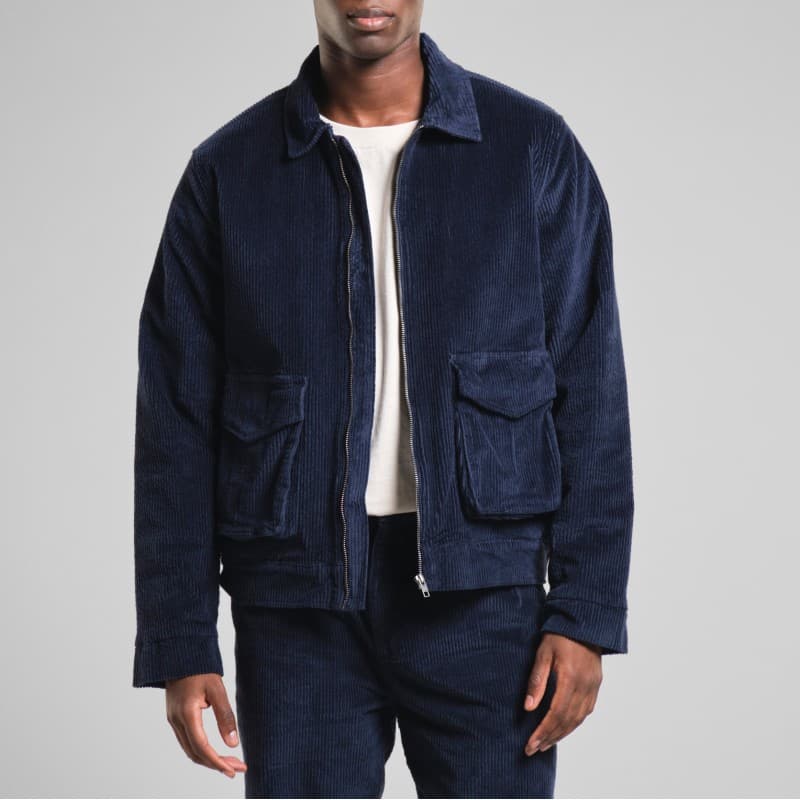 Blouson en velours marine Vallentuna DEDICATED - M