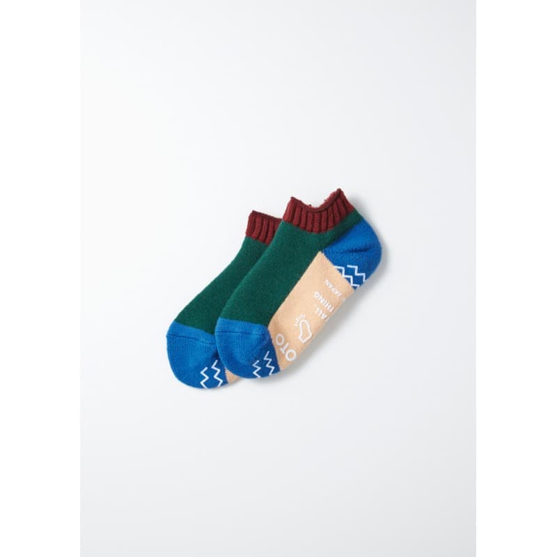 Chaussettes d’intérieur basses Maroon Green ROTOTO - 39-42FR/7-9US
