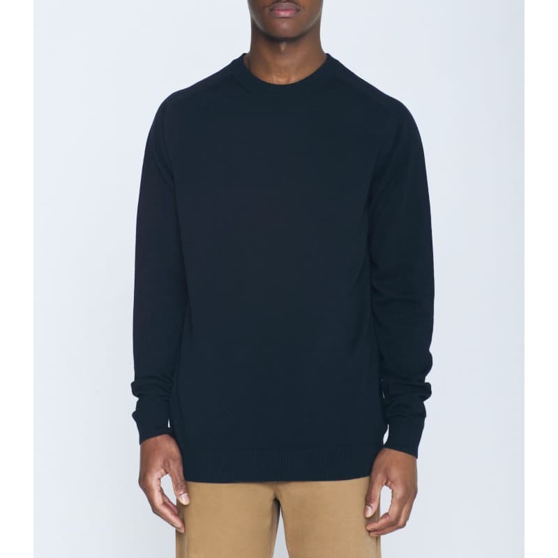 Pull fin mérino bleu marine KNOWLEDGE COTTON APPAREL - M