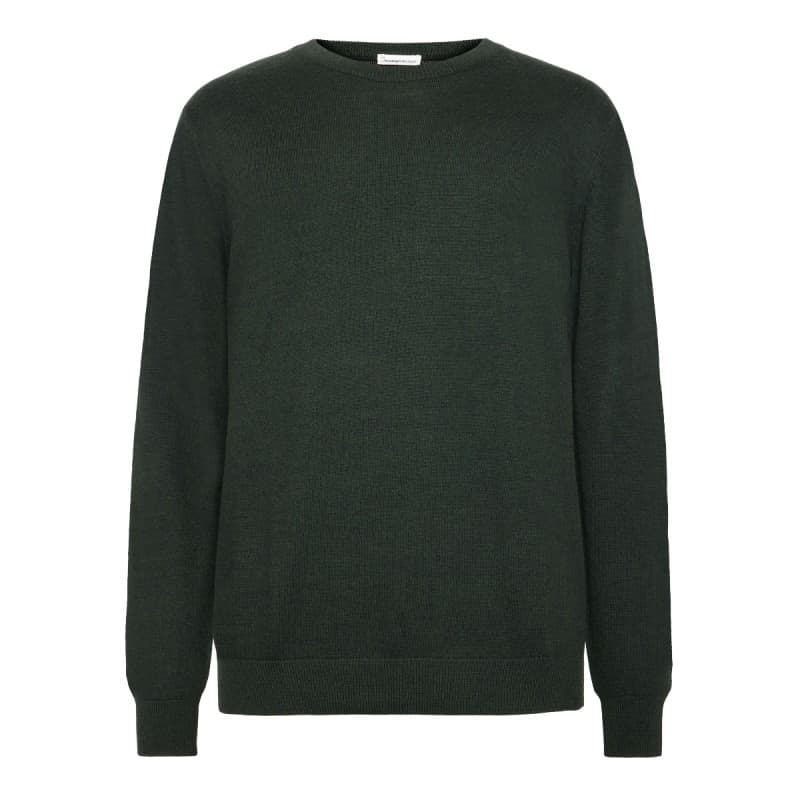 Pull fin mérino vert sapin KNOWLEDGE COTTON APPAREL - S