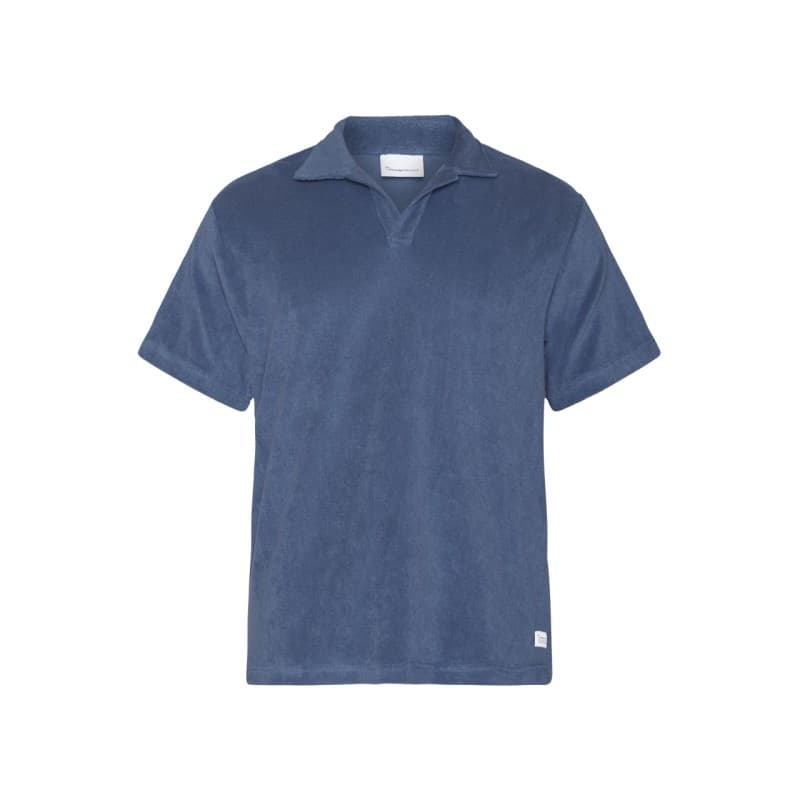 Polo bouclé bio Vintage Indigo KNOWLEDGE COTTON APPAREL - XS