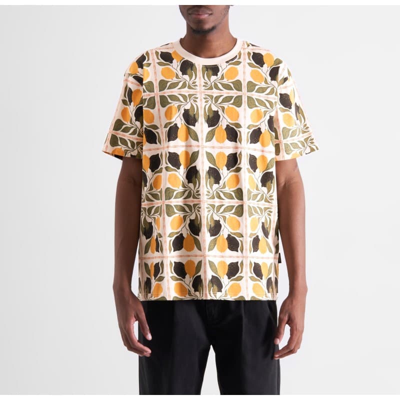 T-shirt Lemon Tiles Oat White DEDICATED - XS