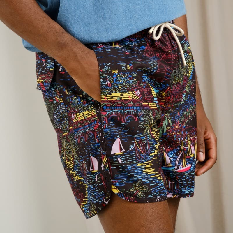 Short de bain recyclé Nice Black DEDICATED - M